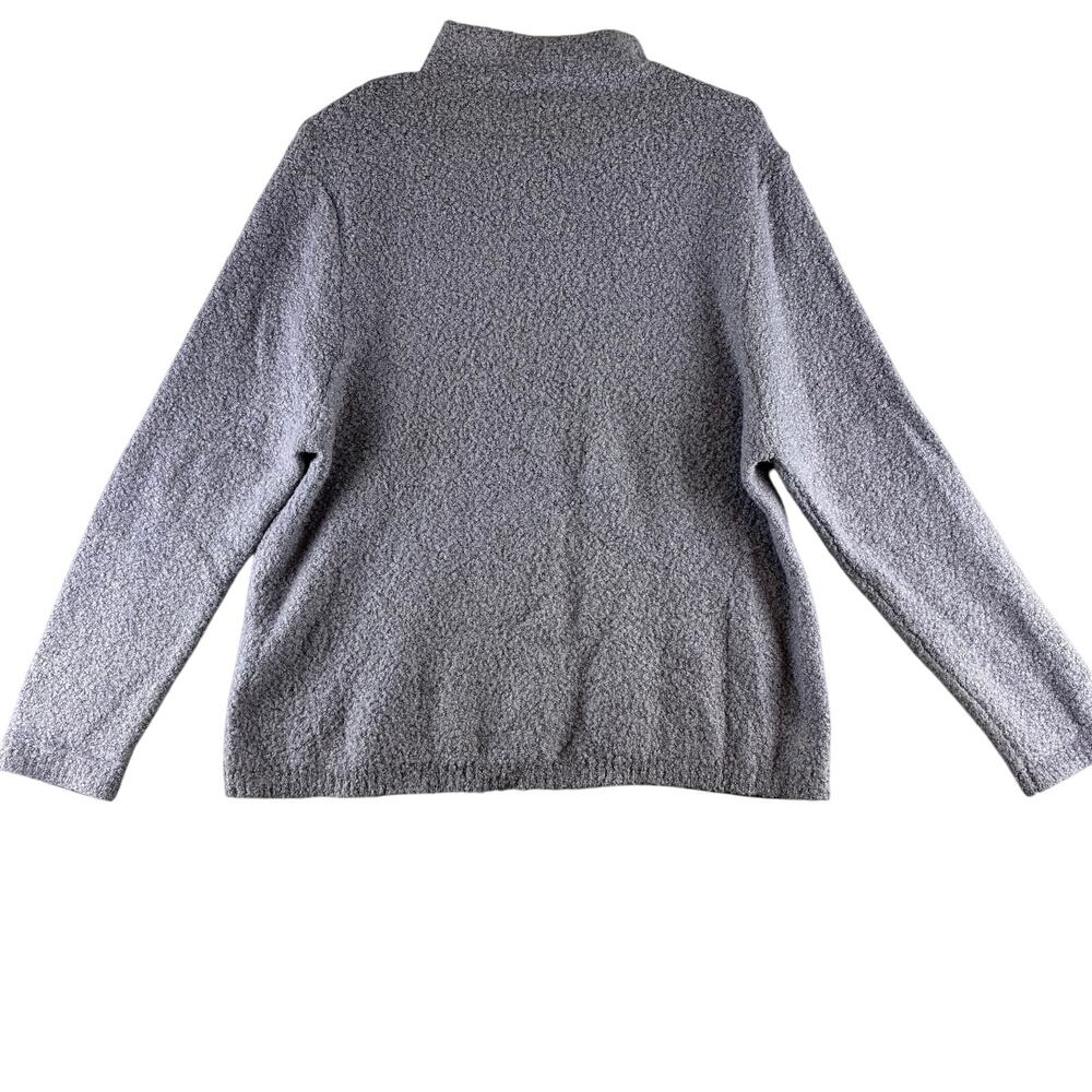 Vintage CWS Boucle Sweater Long Sleeve Mock Neck Women's Large Lavender Purple